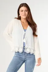 Sheila Lightweight Cardigan with Lace Trim