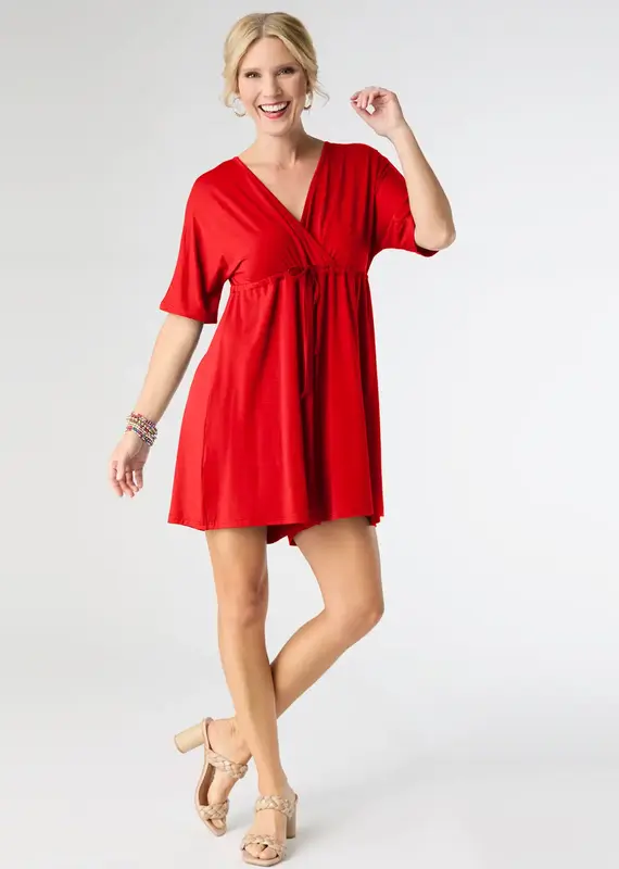 Bella Crossover Romper -  Available in Red & Navy
