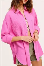 Cindy Crinkled Soft Washed Gauze Shirt