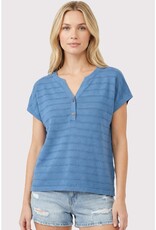 Patsy Pointelle Striped Knit Top