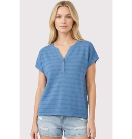 Patsy Pointelle Striped Knit Top