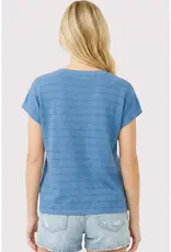 Patsy Pointelle Striped Knit Top
