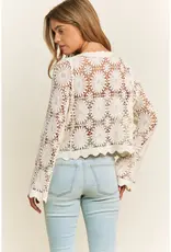 Scallop Lace Floral Crochet Top
