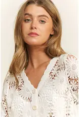 Scallop Lace Floral Crochet Top
