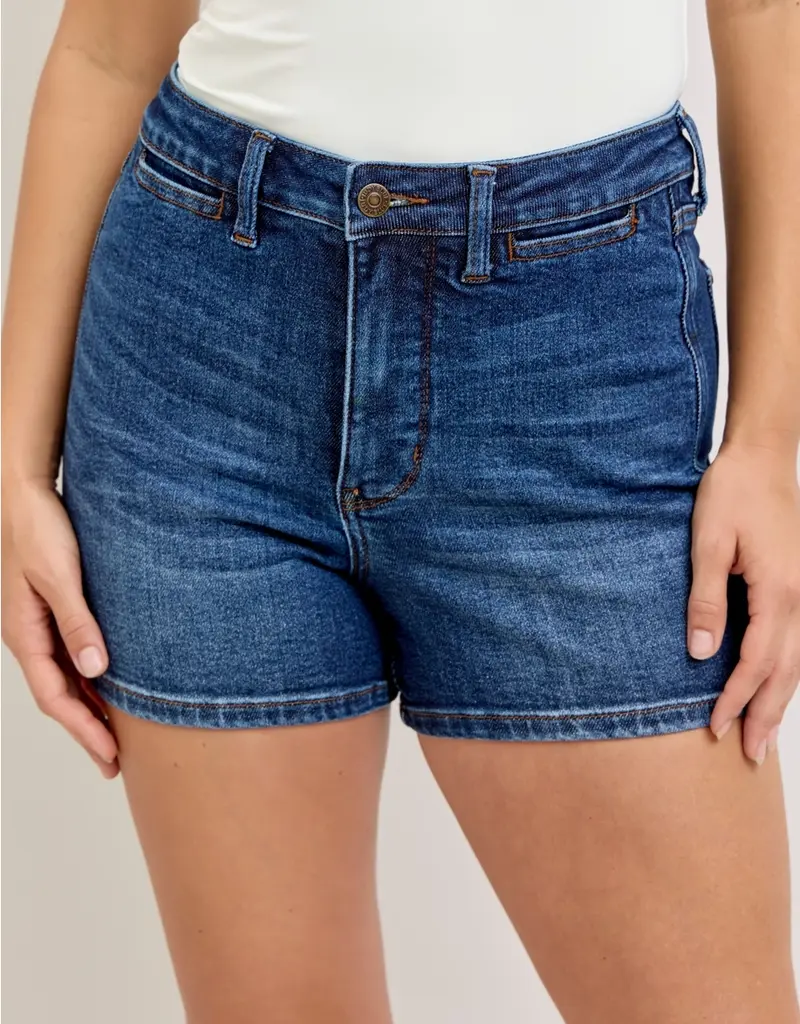 Judy Blue Slim Short With Slit Pocket Detail