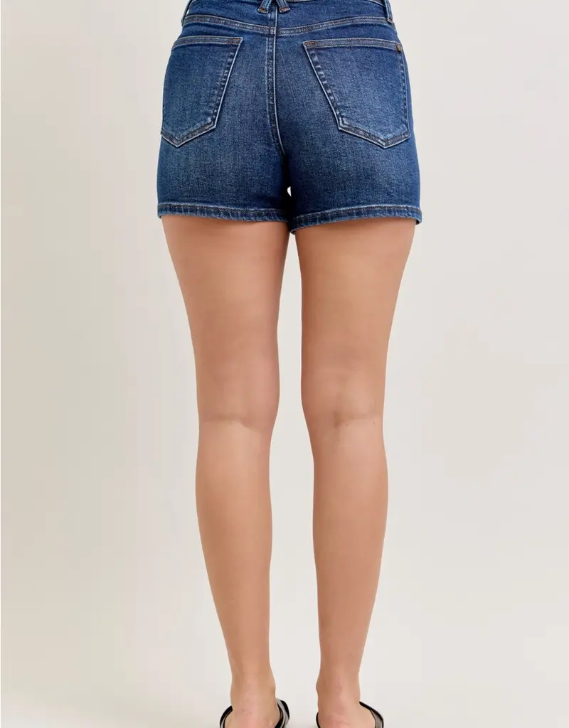 Judy Blue Slim Short With Slit Pocket Detail