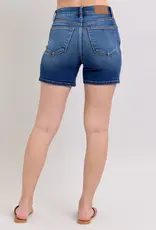 Judy Blue High Waisted 2 Button Mid Length Dad Shorts