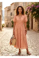 Priscilla Princess Sleeve Eyelet Midi Dress