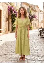 Priscilla Princess Sleeve Eyelet Midi Dress
