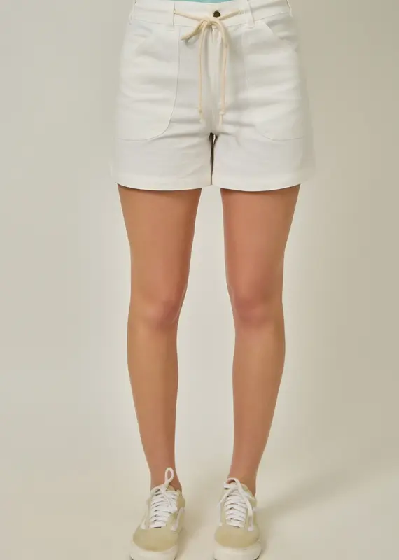Vinage Washed Tie Waist Short