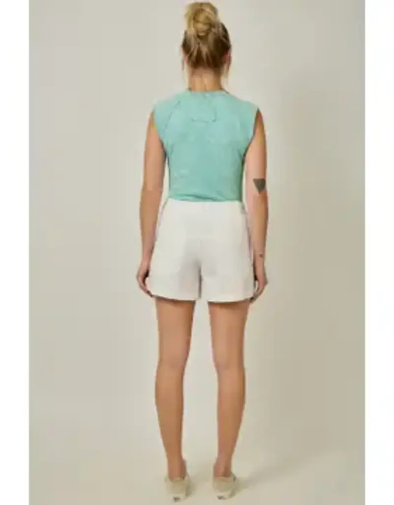 Vinage Washed Tie Waist Short