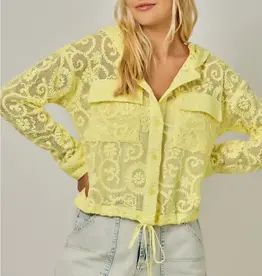 Cindy Crochet Lace Hoodie Jacket