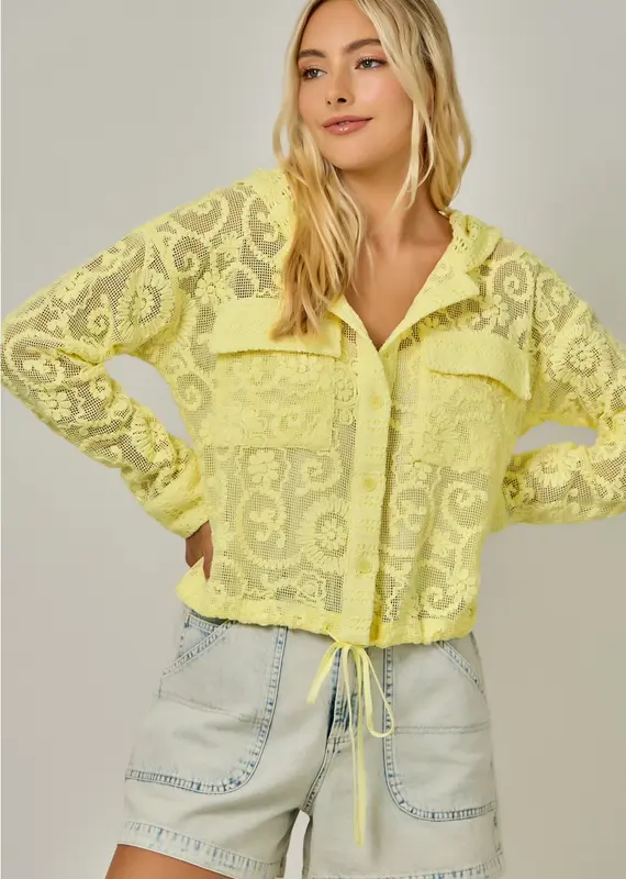 Cindy Crochet Lace Hoodie Jacket