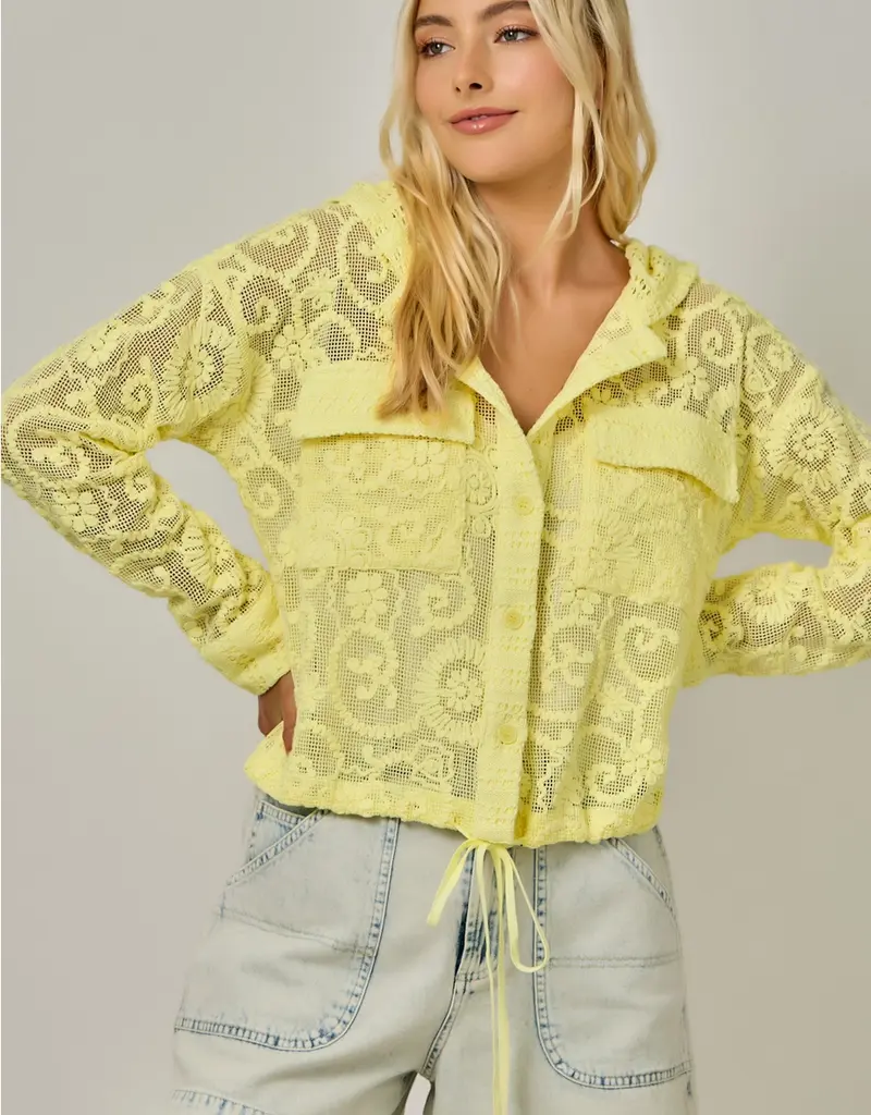 Cindy Crochet Lace Hoodie Jacket