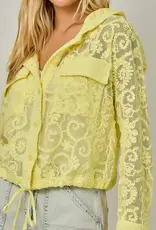 Cindy Crochet Lace Hoodie Jacket