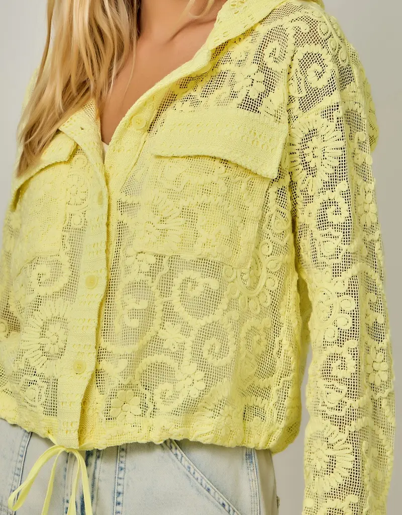 Cindy Crochet Lace Hoodie Jacket