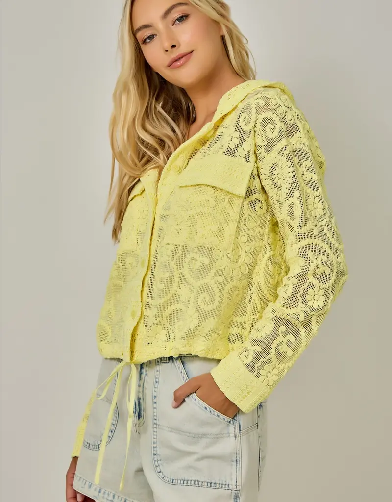 Cindy Crochet Lace Hoodie Jacket