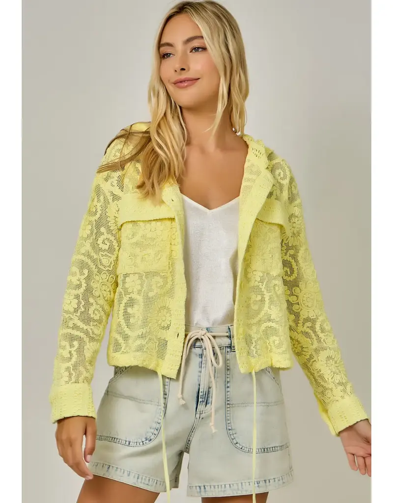 Cindy Crochet Lace Hoodie Jacket