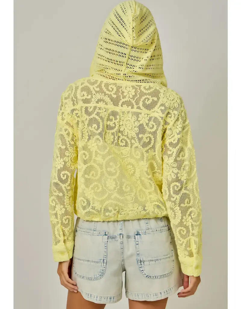 Cindy Crochet Lace Hoodie Jacket