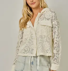 Cindy Crochet Lace Hoodie Jacket