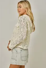 Cindy Crochet Lace Hoodie Jacket