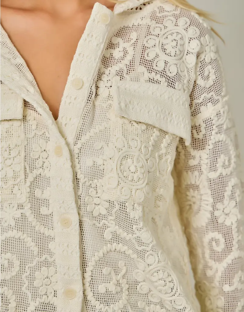 Cindy Crochet Lace Hoodie Jacket