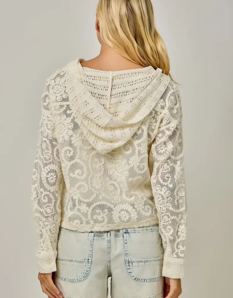 Cindy Crochet Lace Hoodie Jacket