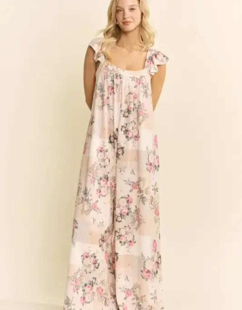 Vintage Garden Wide-Leg Jumpsuit