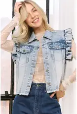 Kimberly Vest with Armhole Ruffle Details