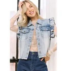 Kimberly Vest with Armhole Ruffle Details