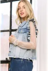Kimberly Vest with Armhole Ruffle Details