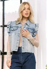 Kimberly Vest with Armhole Ruffle Details