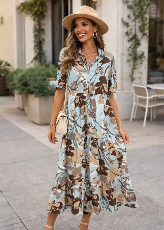 Floral Tiered Maxi Dress