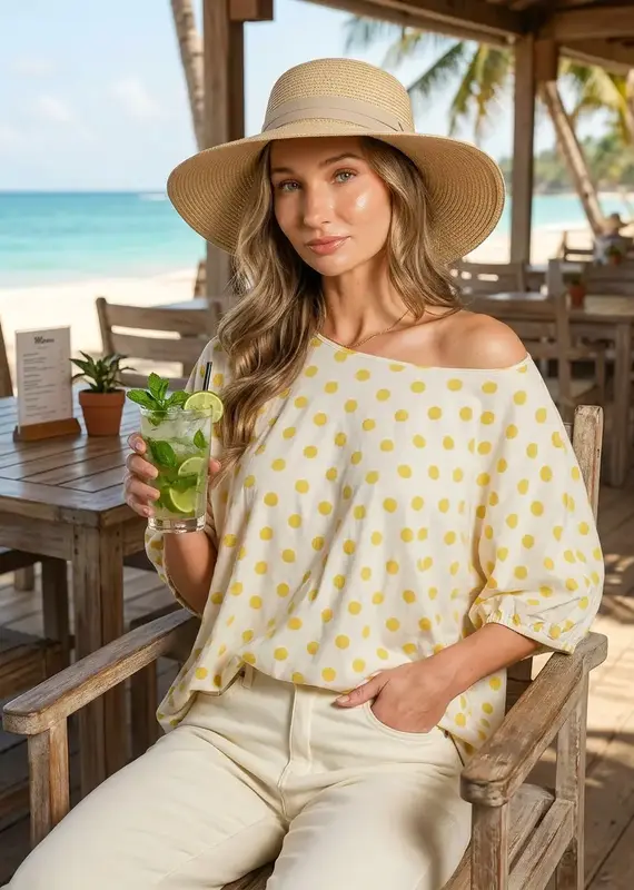 Polka Dot Print Chic & Flowy Top