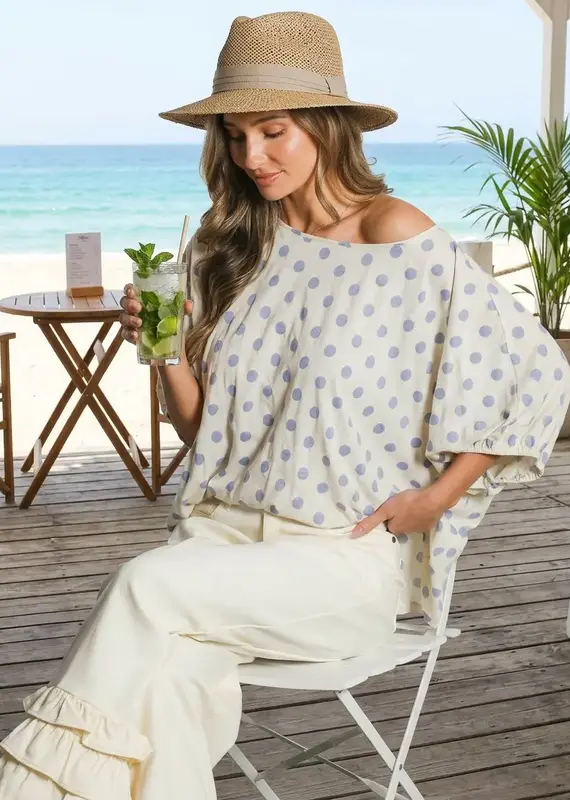 Polka Dot Print Chic & Flowy Top