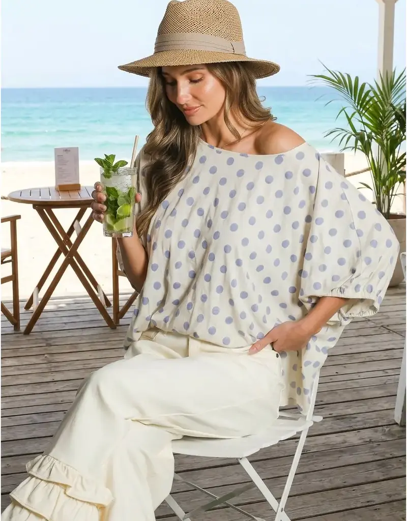 Polka Dot Print Chic & Flowy Top