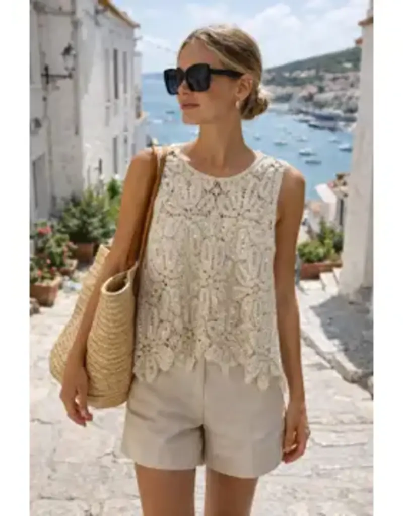 Sequin Crochet Tank
