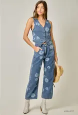 Daisy Printed Barrel Jeans