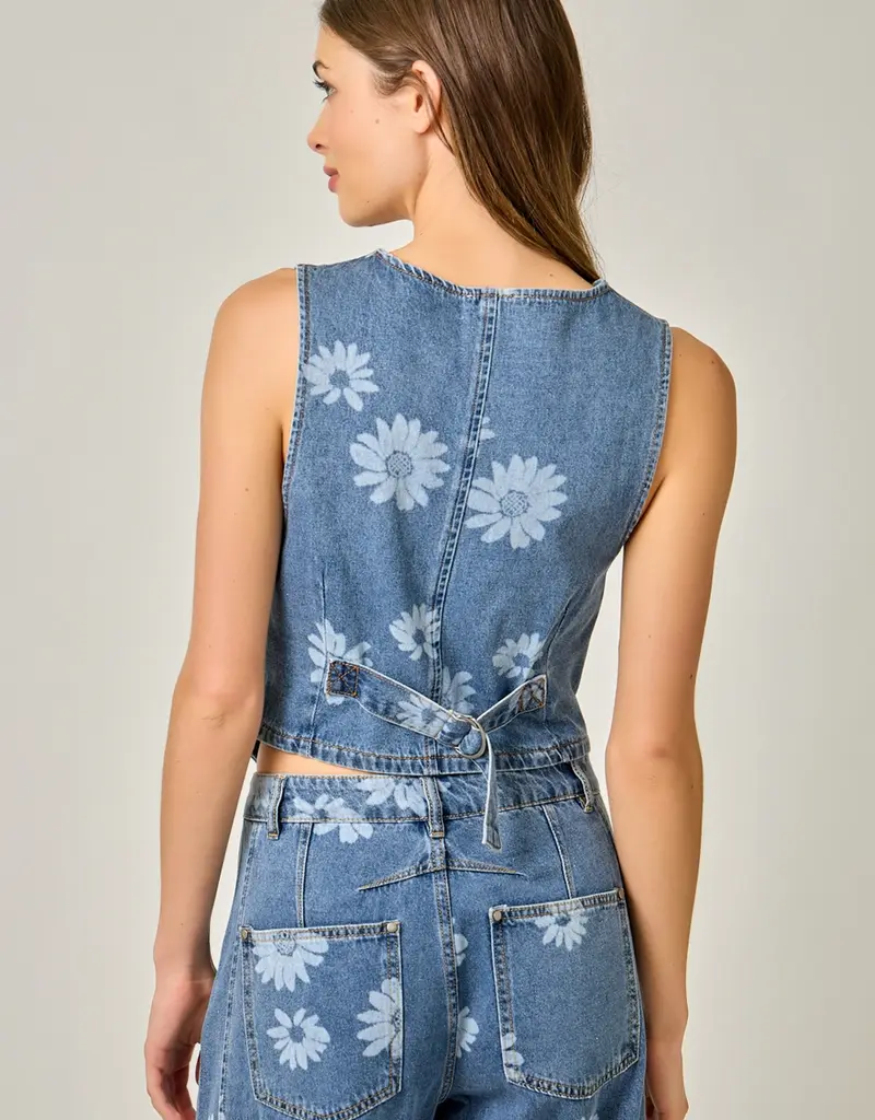 Daisy Printed Vest