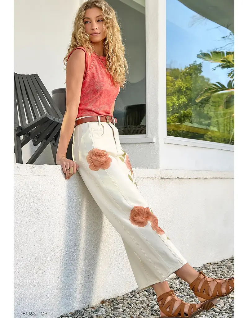 Farrah Floral Denim Barrel Jean