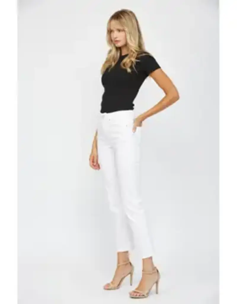 Ankle Straight Mid-Rise Jean