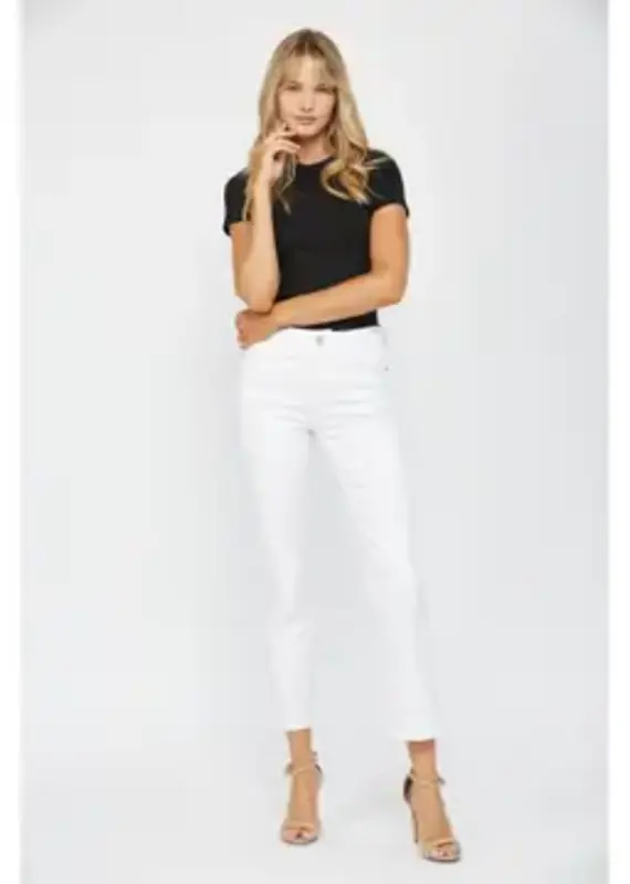 Ankle Straight Mid-Rise Jean