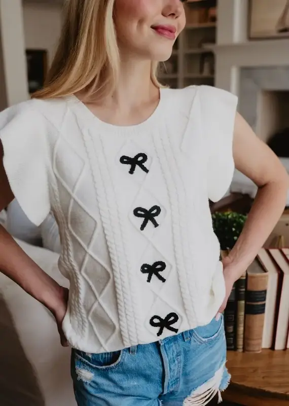 Bonnie Bow Detail Knit Top