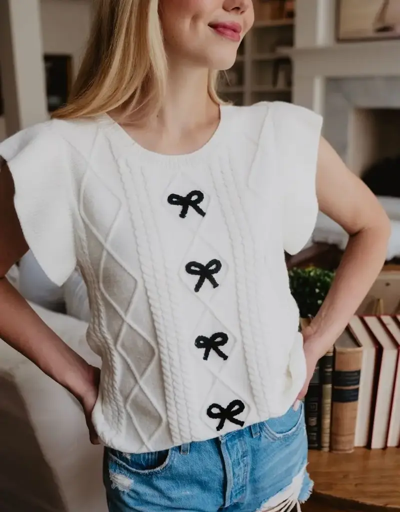 Bonnie Bow Detail Knit Top