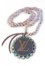 Pink Lemonade Necklace With Refurbished LV Pendant
