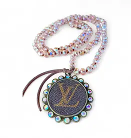 Pink Lemonade Necklace With Refurbished LV Pendant