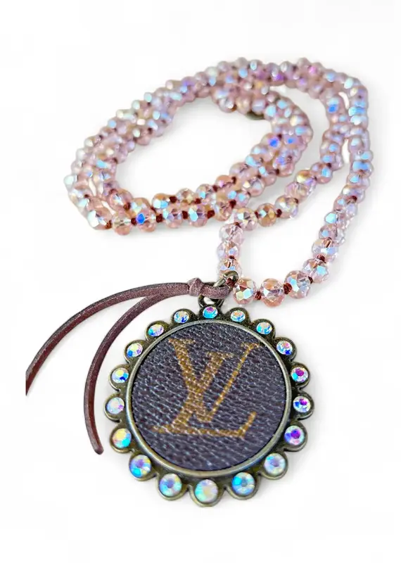 Pink Lemonade Necklace With Refurbished LV Pendant