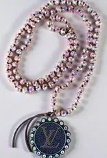 Pink Lemonade Necklace With Refurbished LV Pendant