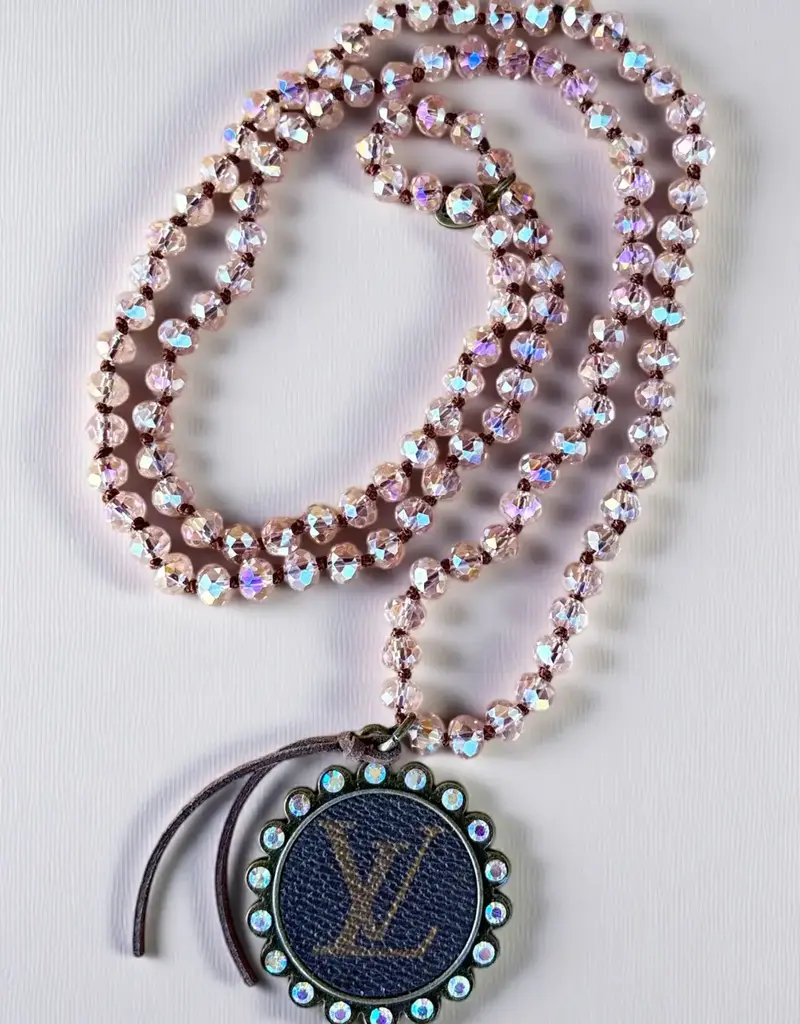 Pink Lemonade Necklace With Refurbished LV Pendant