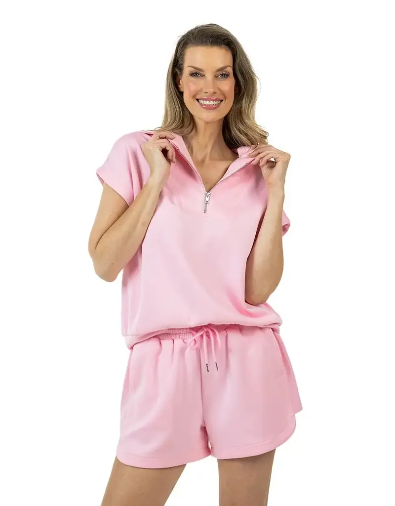 Laura Half Zip Lounge Short Set